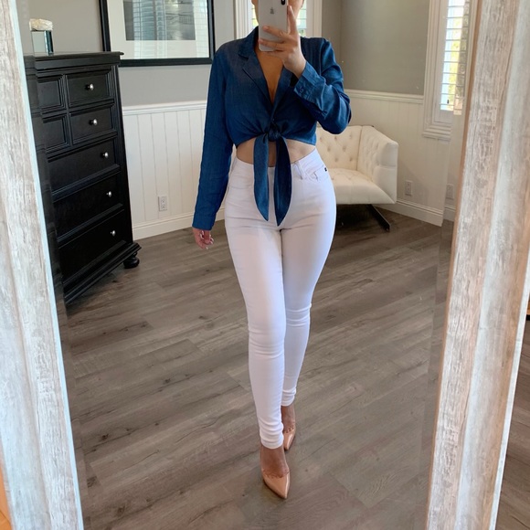 Chambray Tie Top - Picture 4 of 7